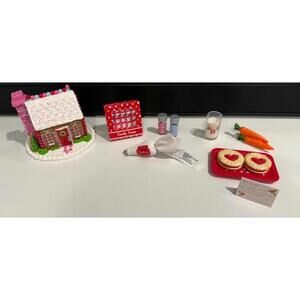 American Girl Wellie Wishers Festive Gingerbread House and Milk and Cookies Sets